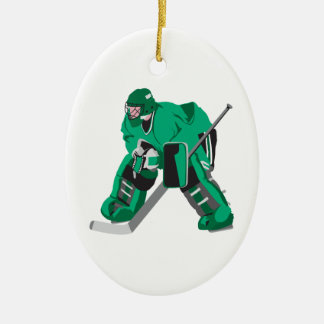 hockey Goalie gereed Keramisch Ornament