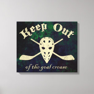 Hockey Goalie Goal Creasen Canvas Afdruk