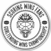 Hockey Goalie Inspirerend Quote Sticker (Voorkant)