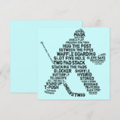 Hockey Goalie Invitaties Kaart (Voorkant / Achterkant)