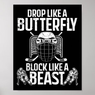 Hockey Goalie Kunst Voor Mannen Vrouwen IJshockey Poster