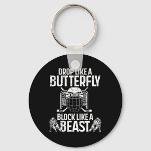 Hockey Goalie Kunst Voor Mannen Vrouwen IJshockey Sleutelhanger
