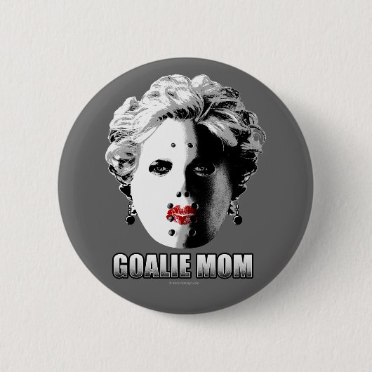 Hockey Goalie mama Ronde Button 5,7 Cm (Voorkant)