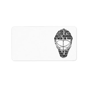 Hockey Goalie Mask Adresetiketten Etiket