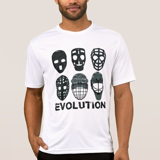 Hockey Goalie Mask Evolution T-shirt (Voorkant)