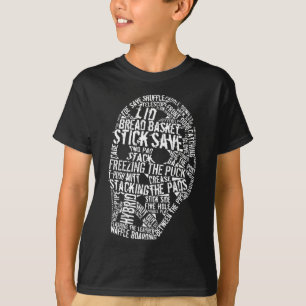Hockey Goalie Mask Typografie Design T-shirt