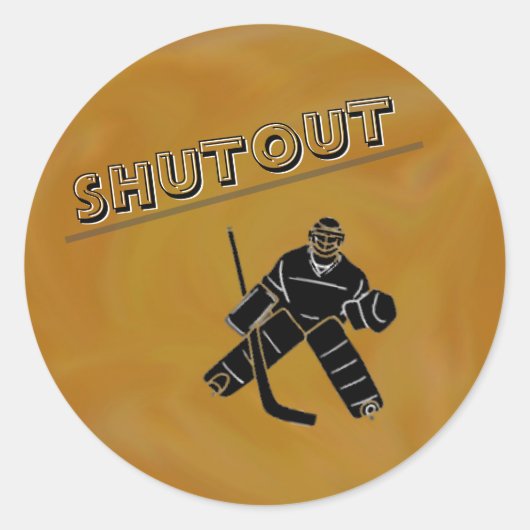 Hockey Goalie Shutout Sticker (Voorkant)
