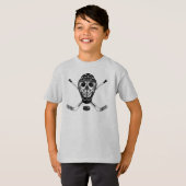 Hockey Goalie Skull Youth T-Shirt (Voorkant volledig)