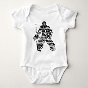 Hockey Goalie Text Art Romper
