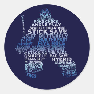 Hockey Goalie Text Stickers