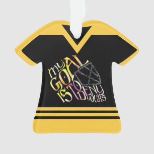 Hockey Goalie Word Art Mask  Jersey Ornament