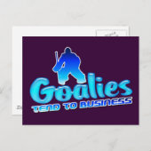 Hockey Goaltender Briefkaarten (Voorkant / Achterkant)