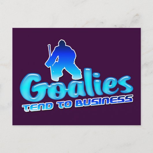 Hockey Goaltender Briefkaarten (Voorkant)