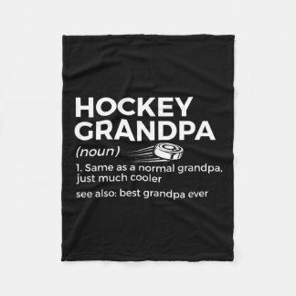 Hockey Grandpa Definition Best Grandpa Ever Fleece Deken