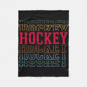 Hockey Grappige Gelaagde Tekst Team Speler Coach J Fleece Deken