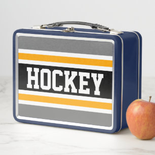 HOCKEY Grijs Zwart Wit Geel Racing Stripes