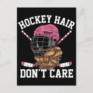 Hockey haar, het maakt me niet uit een speelse hoc feestdagenkaart