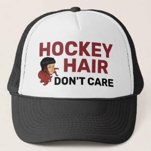 Hockey Hair Let niet op Red Head Hair Trucker Hat Pet