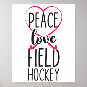 Hockey Hart Vrede Liefde Hockey Poster