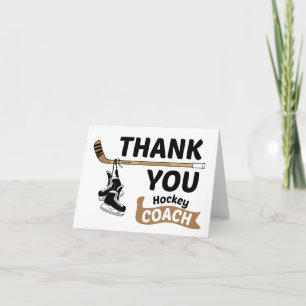 Hockey Hartelijk dank voor Schaatsen en stok Bedankkaart
