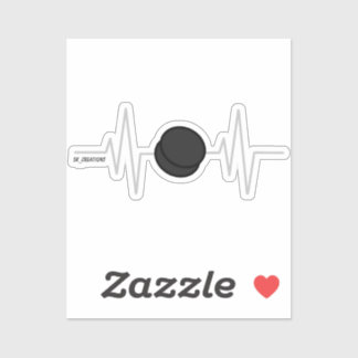 Hockey Heartbeat Sticker