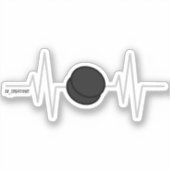 Hockey Heartbeat Sticker (Voorkant)