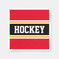 HOCKEY Helder Rood Zwart Wit Racing Stripes