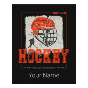 Hockey helm speler spel trainer of coach perfect poster