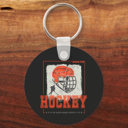 Hockey helm  speler spel trainer of coach sleutelhanger (Voorkant)