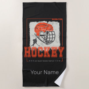 Hockey helm speler spel trainer of coach strandlaken