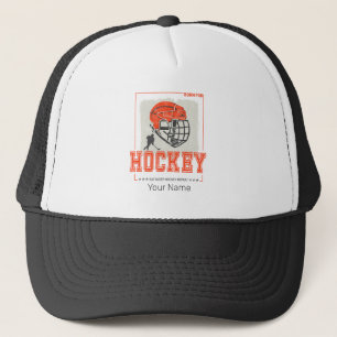 Hockey helm speler spel trainer of coach trucker pet