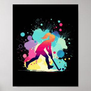 Hockey, Hockey Grafisch, Voor Meisjes En Poster