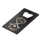 Hockey hoeft niet te worden gedroogd kredietkaart flessenopener (Voorkant Gekanteld)
