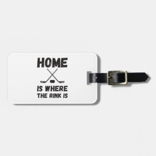 Hockey Home is waar de baan is Bagagelabel