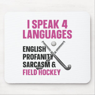 Hockey I Spreek 4 Talen Engels Vloeken Muismat