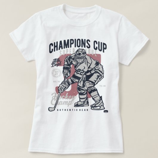Hockey Ice Hockey Champion League 476 speler T-shirt (Design voorkant)