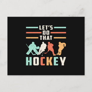 Hockey Ice Hockey Stick Retro Team Puck cadeau ide Briefkaart