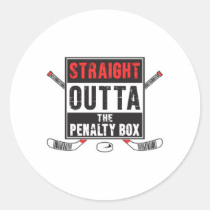 Hockey Ice Hockey Stick Sport Team Grappig cadeau Ronde Sticker