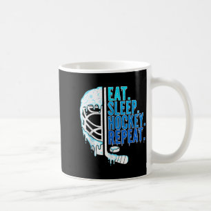 Hockey Ijs Drip Eten Slapen Hockey Herhalen Jongen Koffiemok