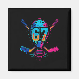 Hockey Ijs Drip Nummer 67 Speler 67ste Verjaardag Magneet