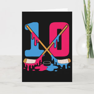 Hockey Ijs Drip Verjaardag 10e Nummer 10 Dubbel Ci Kaart