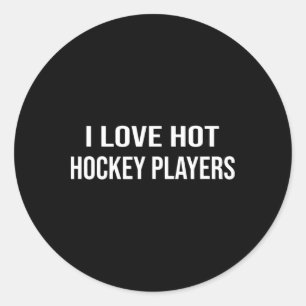 Hockey Ik Hou Van Hete Hockeyspelers Ronde Sticker