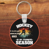 Hockey is de beste tijd van het jaar sleutelhanger (Voorkant)