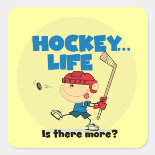 Hockey is er meer T-shirts en cadeautjes Vierkante Sticker