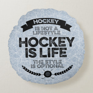 Hockey is geen ronddraaiende levensstijl rond kussen