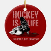 Hockey is leven keramisch ornament (Achterkant)