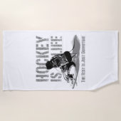 Hockey is leven strandlaken (Voorkant)