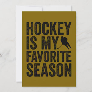 Hockey is mijn favoriete seizoen feestdagenkaart