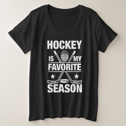 Hockey is mijn favoriete seizoen Funny Ice Hockey  Grote Maat T-shirt (Design voorkant)
