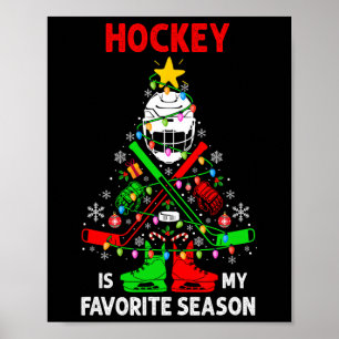 Hockey Is Mijn Favoriete Seizoen Kerstboom Uitrust Poster
